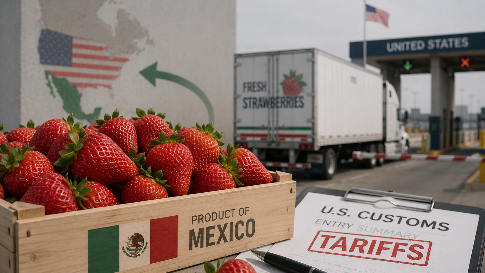 Fresa mexicana busca evitar arancel en Estados Unidos
